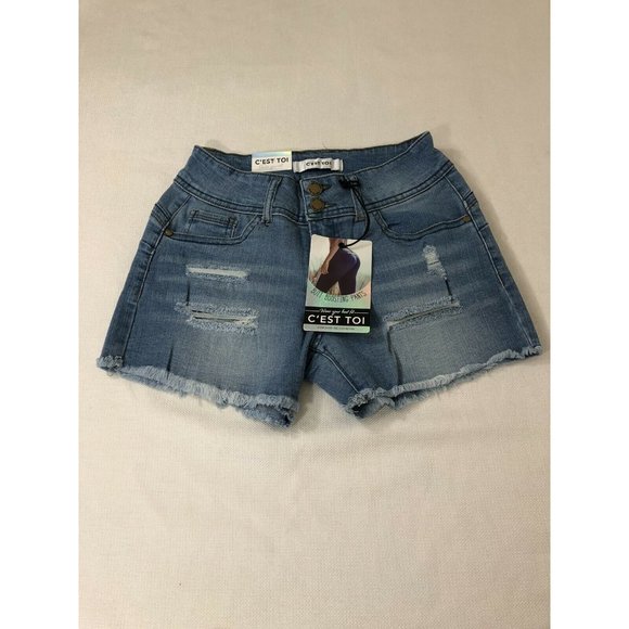 C’EST TOI Denim Shorts Size Small Juniors - Picture 2 of 8